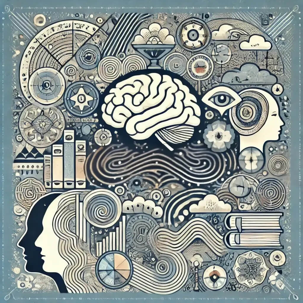 DALL·E 2024-06-27 19.24.44 – A visually appealing image representing an introductory psychology course. The image should feature elements such as historical symbols, human brain g (1) (1)